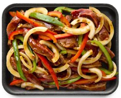 Beef Sirloin Strips With Vegetables & Fajita Marinade Up To 10% Solution - Lb