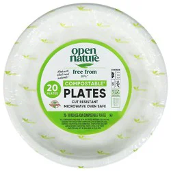 Open Nature Plates Compostable 10 Inch 20 Count - 20 Ct