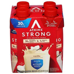 Atkins Ready To Drink Shakes Strong Vanilla - 4-11 Fl. Oz.