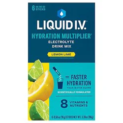 Liquid I.v. Hydration Multiplier Lemon Lime Electrolyte Powder Packet Drink Mix - 6 Count