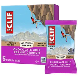 Clif Bar Chocolate Chip Peanut Crunch 5-2.4oz - 5-2.4 Oz