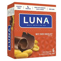 Luna Nutz Over Chocolate Bar 6-1.69oz - 6-1.69 Oz
