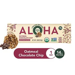 Aloha Plant Based Protein Bar Oatmeal Chocolate Chip 1.98oz - 1.98 Oz