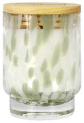 Overjoyed Boutiqe Dot Glass Candle Green - 8 Oz