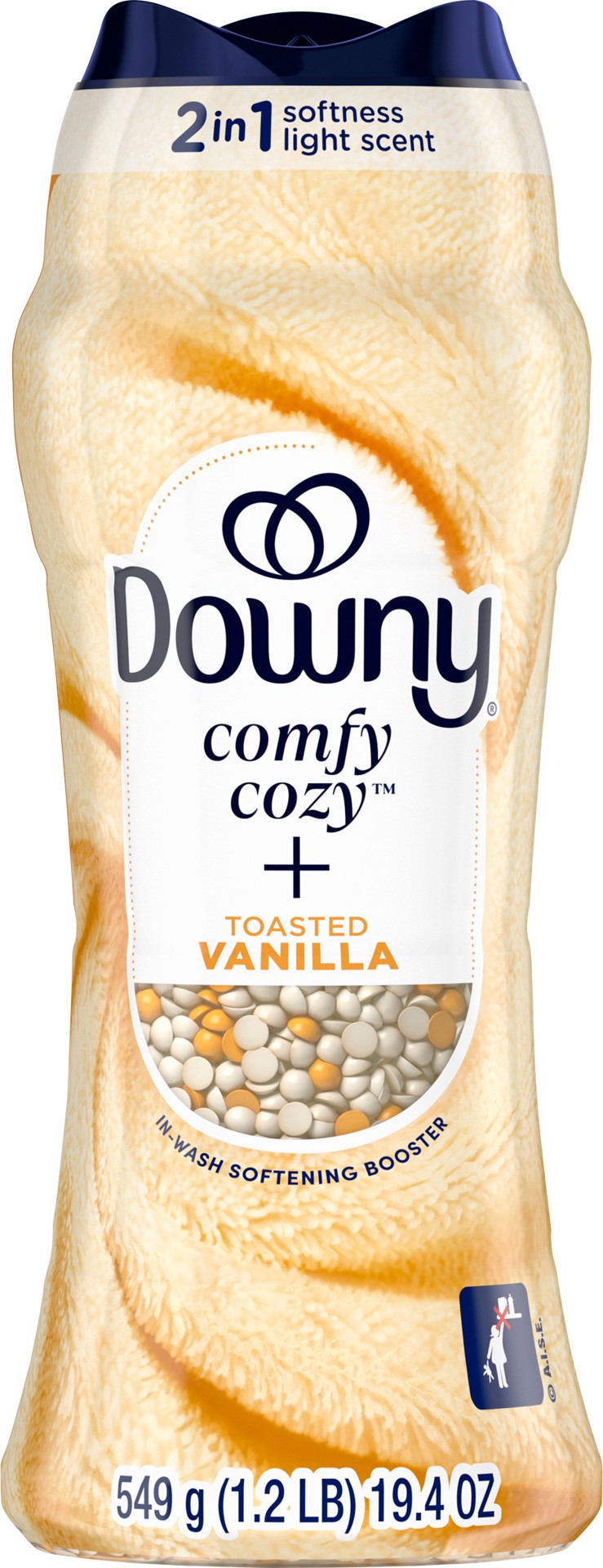 slide 4 of 5, Downy In-Wash Softening Booster, Comfy Cozy Toasted Vanilla - 19.4 Oz. - 19.4 Oz, 19.4 oz