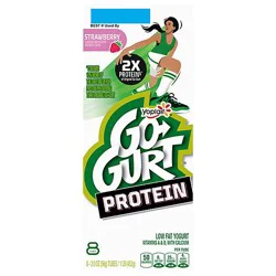 Go Gurt Protein Strawberry Yogurt Tubes 8 Count - 16 Oz