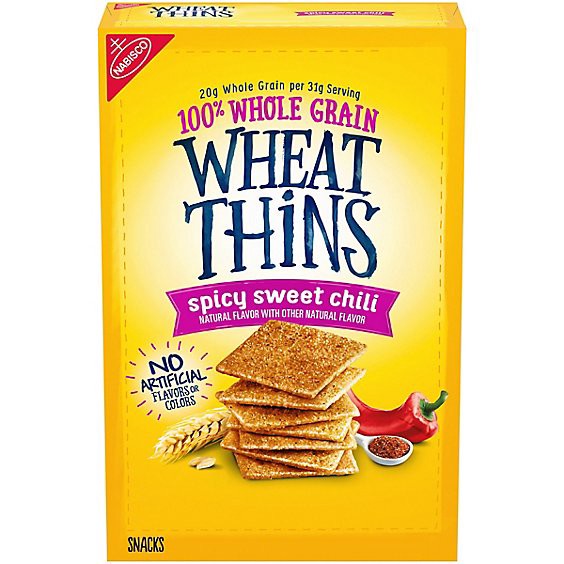 slide 1 of 13, Wheat Thins Spicy Sweet Chili Whole Grain Wheat Crackers - 8.5 Oz, 8.5 oz