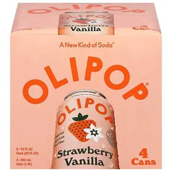 Olipop Strawberry Vanilla Prebiotic Soda Cans - 4-12 Fl. Oz.