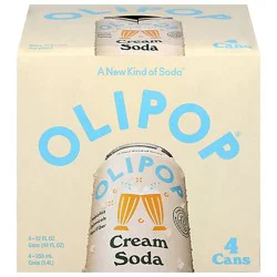 Olipop Cream Soda Prebiotic Soda Cans - 4-12 Fl. Oz.