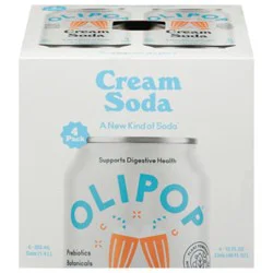 Olipop Cream Soda Prebiotic Soda Cans - 4-12 Fl. Oz.