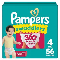 Pampers Swaddlers 360 Diapers Base Version 4.5x 4/maxi - 56 Ct