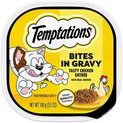 Temptations Bites In Gravy Tasty Chicken Adult Wet Cat Food Single - 3.5 Oz