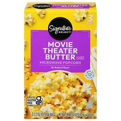 Signature Select Popcorn Microwave Movie Theater 3-3.21oz - 3-3.21 Oz