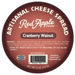 Red Apple Cheese Cranberry Walnut Artisanal Cheese Spread - 8 Oz