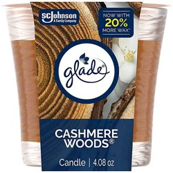 Glade Candle, Cashmere Woods - 4.08 Oz