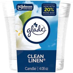 Glade Candle, Clean Linen - 4.08 Oz. - 4.08 Oz