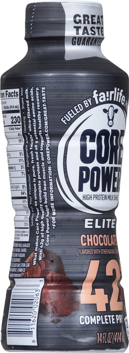slide 3 of 13, Core Power Protein Chocolate Elite 42g Bottle - 14 Oz, 14 fl oz