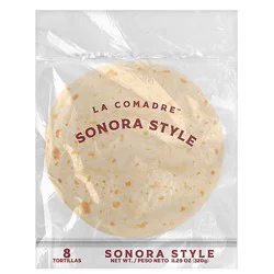 La Comadre Sonora Style Flour Tortillas Soft Taco Size - 8 Count