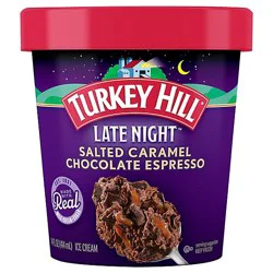 Turkey Hill Late Night Salted Caramel Dark Chocolate Espresso Ice Cream 14 Fz - 14 Fz