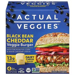 Actual Veggies Burger Veggie Chipotle Cheddar - 12 Oz
