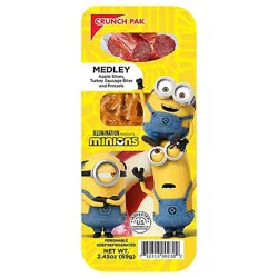 Minions Medley Apple Slices Turkey Sausage Bites And Pretzels 2.45oz - 2.45 Oz