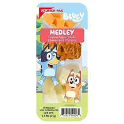 Bluey Medley Peeled Apples Slices Cheese And Pretzels 2.5oz - 2.5 Oz