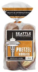 Seattle International Pretzel Hamburger Buns 4 Count - 16 Oz