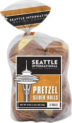 Seattle International6ct Pretzel Slider Rolls 6 Count - 18 Oz