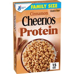 Cheerios Protein Cinnamon Family Size Breakfast Cereal - 15 Oz