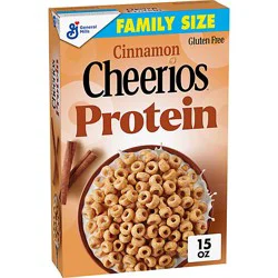 Cheerios Protein Cinnamon Family Size Breakfast Cereal - 15 Oz