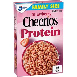 Cheerios Protein Strawberry Family Size Breakfast Cereal - 15 Oz