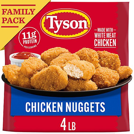 slide 1 of 8, Tyson Frozen Chicken Nuggets Family Pack - 64 Oz, 64 oz