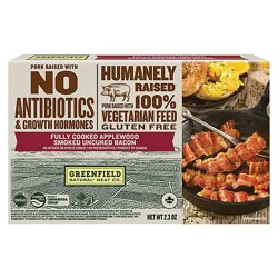 Greenfield Fully Cooked Bacon Uncured, 2.3 Oz - 2.3 Oz