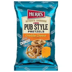 Herrs Pretzels Pub Style Cheddar 3.5oz - 3.5 Oz