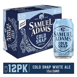 Samuel Adams Cold Snap White Ale Seasonal Beer Cans - 12-12 Fl. Oz.