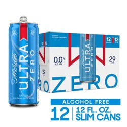 Michelob Ultra Zero Alcohol-Free American Lager Beer In Cans - 12 Pack, 12 Fl. Oz.