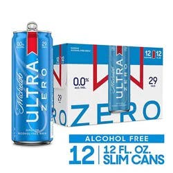 Michelob Ultra Zero Alcohol-Free American Lager Beer In Cans - 12 Pack, 12 Fl. Oz.