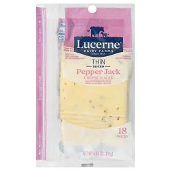 Lucerne Pepper Jack Thin Sliced Cheese 6.84 Oz - 6.84 Oz