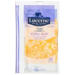Lucerne Thin Sliced Colby Jack Cheese 6.84 Oz - 6.84 Oz