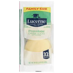 Lucerne Provolone Cheese Slices Family Size 32 Ct