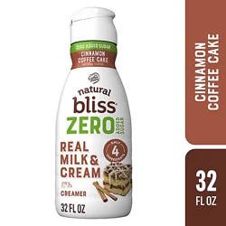 Nestle Coffee Mate Natural Bliss Cinnamon Coffee Cake Zero Sugar - 32 Fl. Oz.