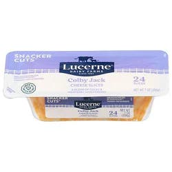Lucerne Colby Jack Snacker Cuts Sliced Cheese 7 Oz - 7 Oz