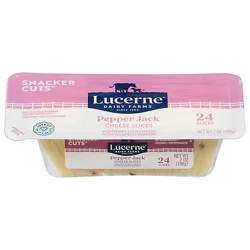 Lucerne Pepper Jack Snacker Cuts Sliced Cheese 7 Oz - 7 Oz