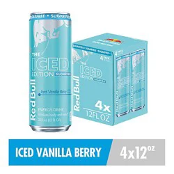 Red Bull Winter Edition Vanilla Berry Sugar Free - 4-12 Oz