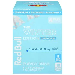 Red Bull Iced Edition Sugarfree Iced Vanilla Berry 114mg Caffeine Energy Drink - 4-12 Fl. Oz.