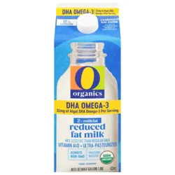 O Organics 2% Reduced Fat Milk Plus Dha Omega 3 64 Fl. Oz. - 64 Fl. Oz.