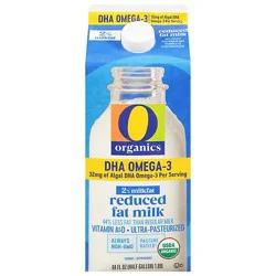 O Organics 2% Reduced Fat Milk Plus Dha Omega 3 64 Fl. Oz. - 64 Fl. Oz.
