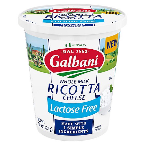 slide 1 of 1, Galbani Lactose Free Ricotta Cheese - 15 Oz, 15 oz