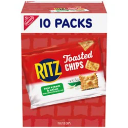 Ritz Toasted Chips Sour Cream & Onion - 10 Count