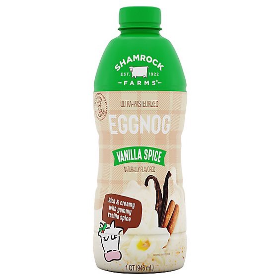 slide 1 of 1, Shamrock Farms Vanilla Spice Eggnog 32 Oz - 32 Oz, 32 fl oz
